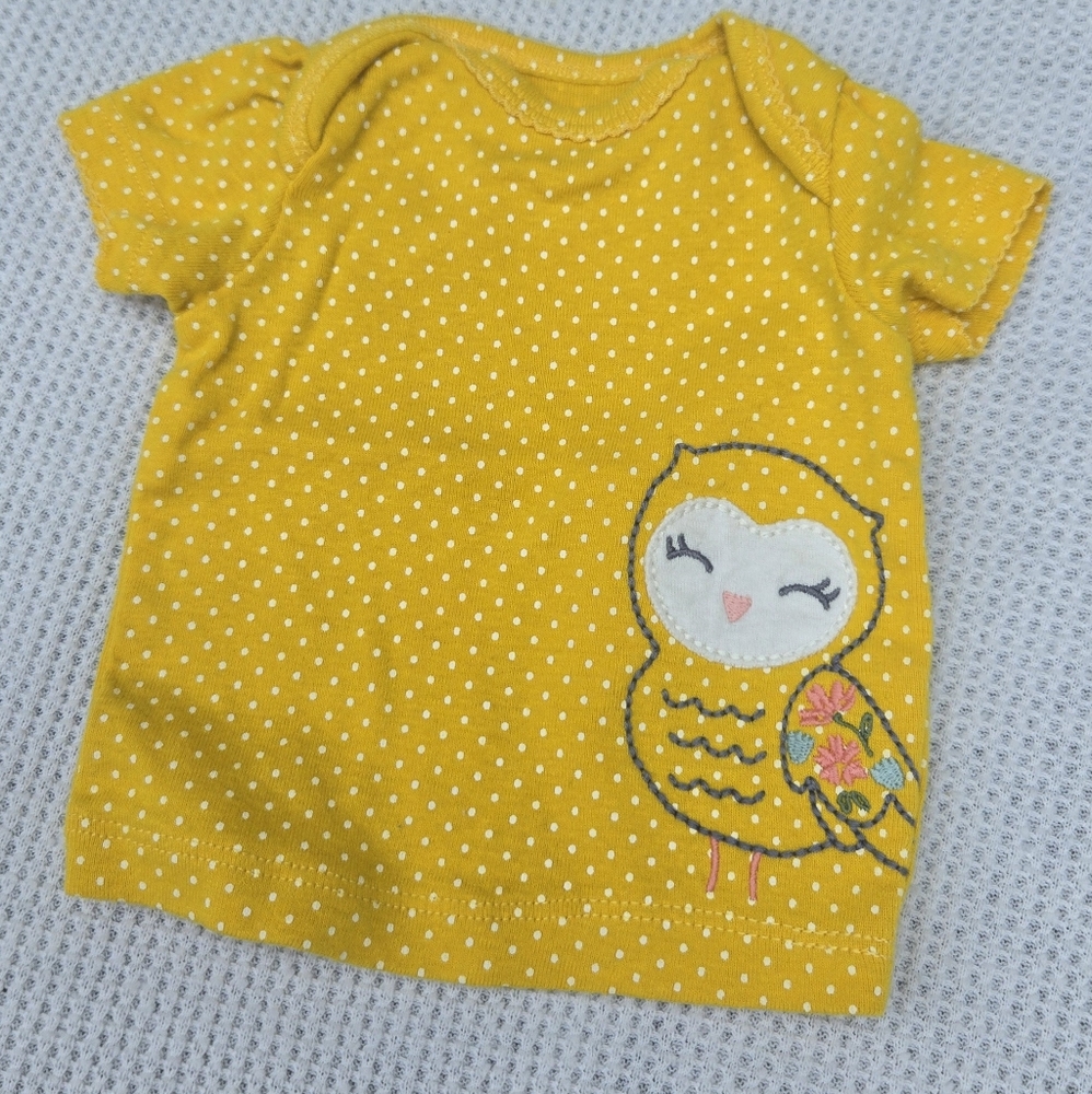 Yellow Polka Dot Owl T-Shirt